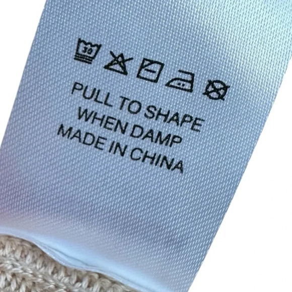 EDINBURGH KNITWEAR | Pima Cotton Fluted Shaker Knit Crew Sweater | Camel Top | L - Picture 4 of 5